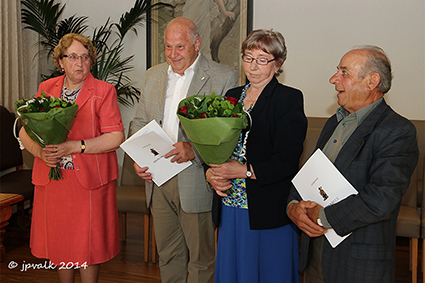 Jubilarissen ontvangen op het gemeentehuis Jubilarissen ontvangen op het gemeentehuis