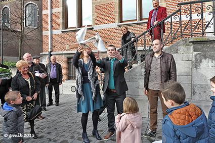 Witte duiven voor Kristof en Tamara