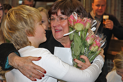 Rozen voor onthaalmoeder Maria