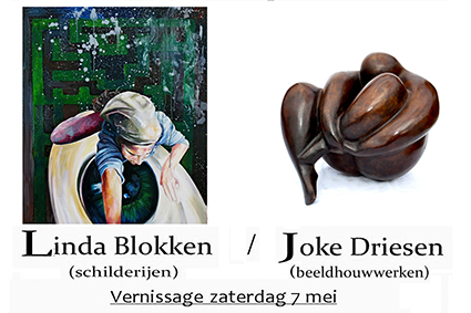 Linda Blokken en Joke Driesen houden vernissage