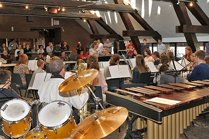 Open repetitie van K.H. De Stroobanders met jeugdorkest