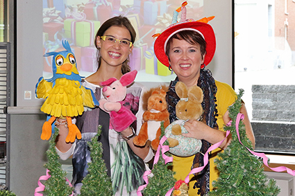 Het pakjesmonster in de bib