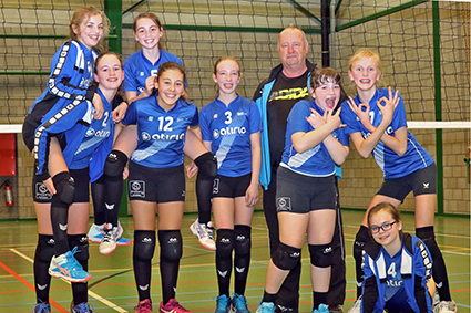 Minimen B Dievoc vollybalclub kampioen